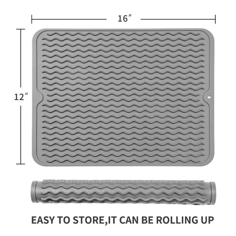 MicoYang silicone mat used as fridge liner keeping shelves clean and organized
