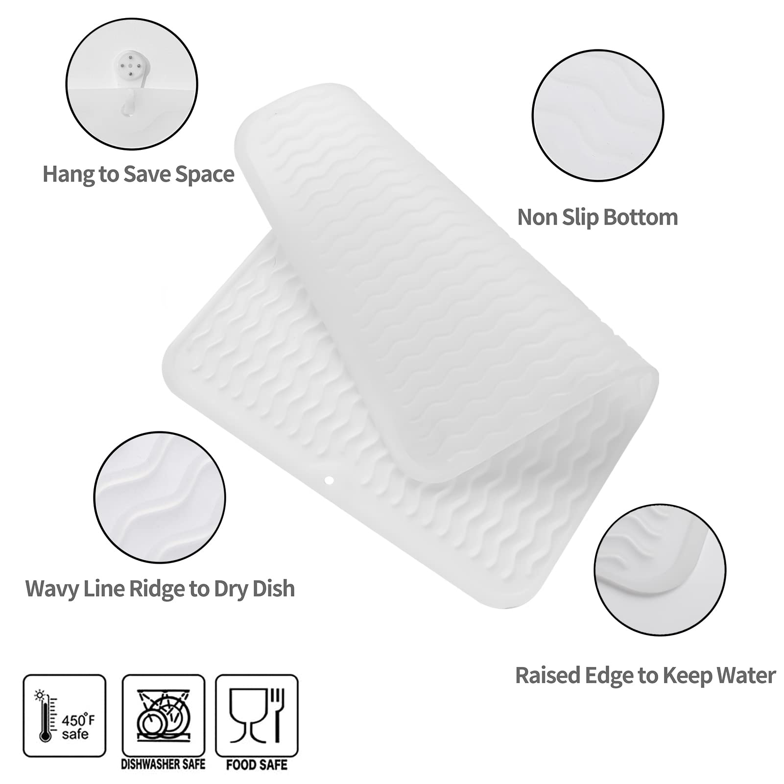 MicoYang silicone mat lined fridge or drawer for tidy storage.
