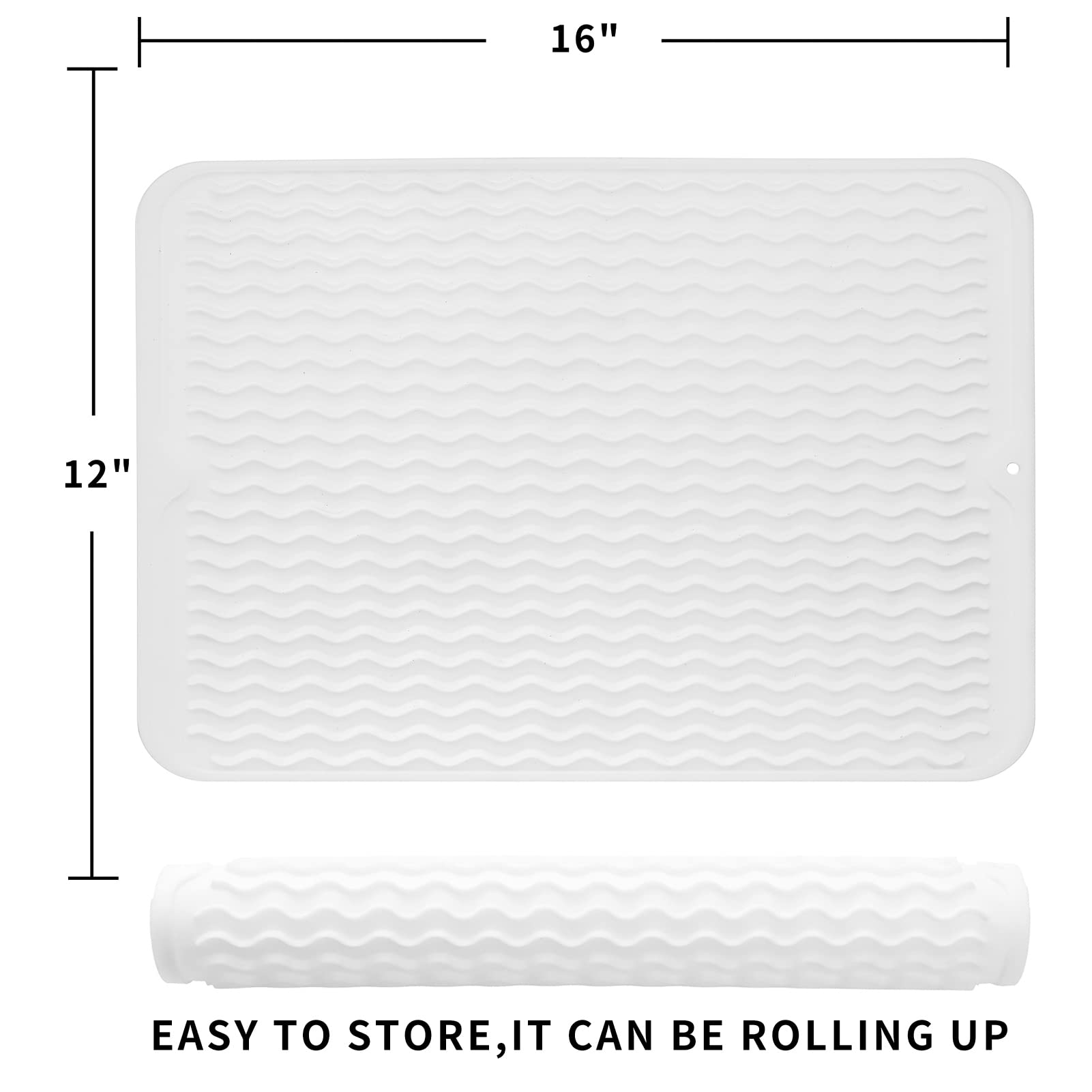 MicoYang silicone drying mat as sink protector and drip catcher.