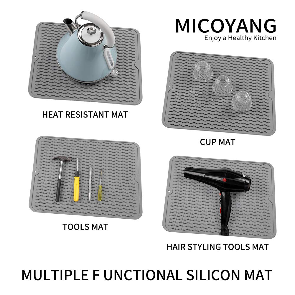 Non-slip pet food mat by MicoYang silicone mat on kitchen floor