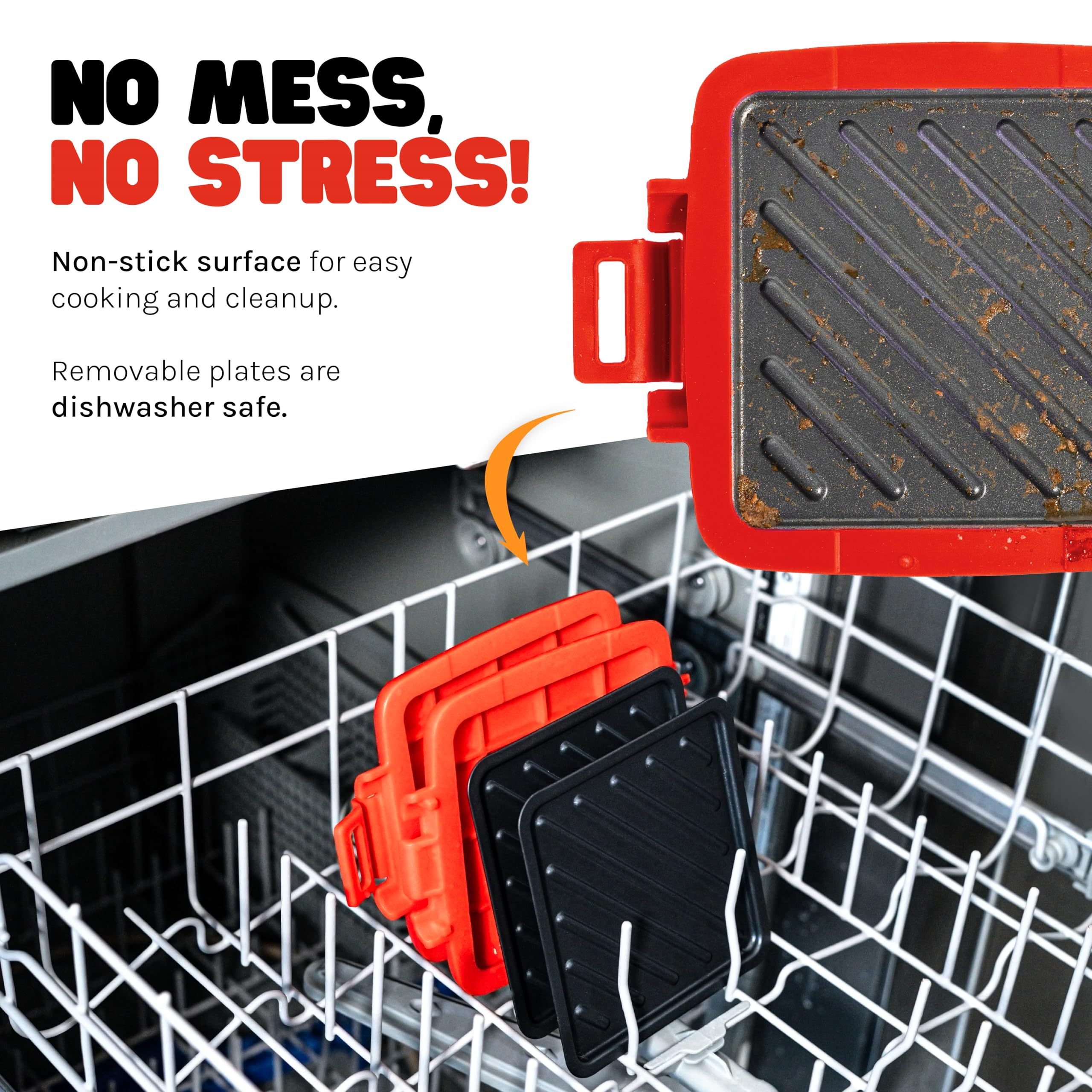 Micro Grill travel-friendly compact footprint fits small kitchens and dorm rooms.