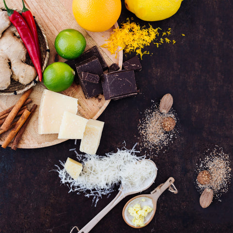 Microplane citrus zest for vinaigrettes and fresh toppings