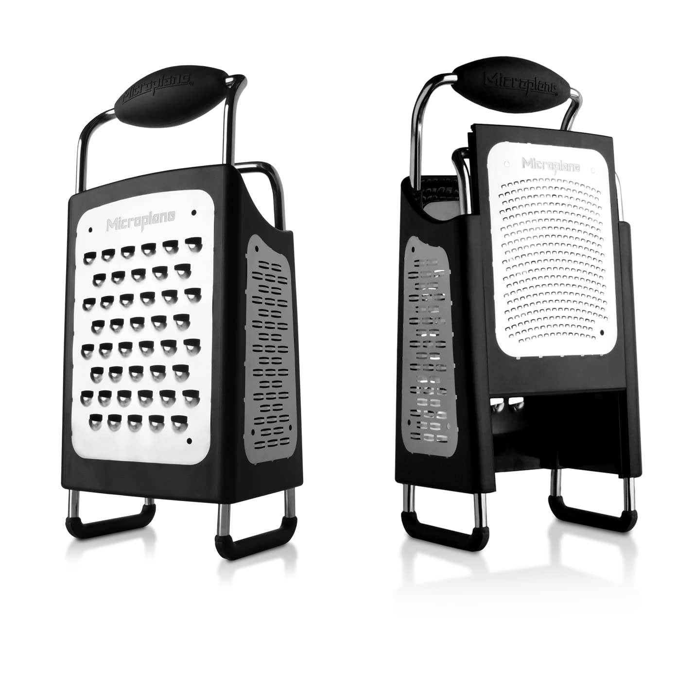 Microplane four‑sided box grater fine blade for zest and hard cheese