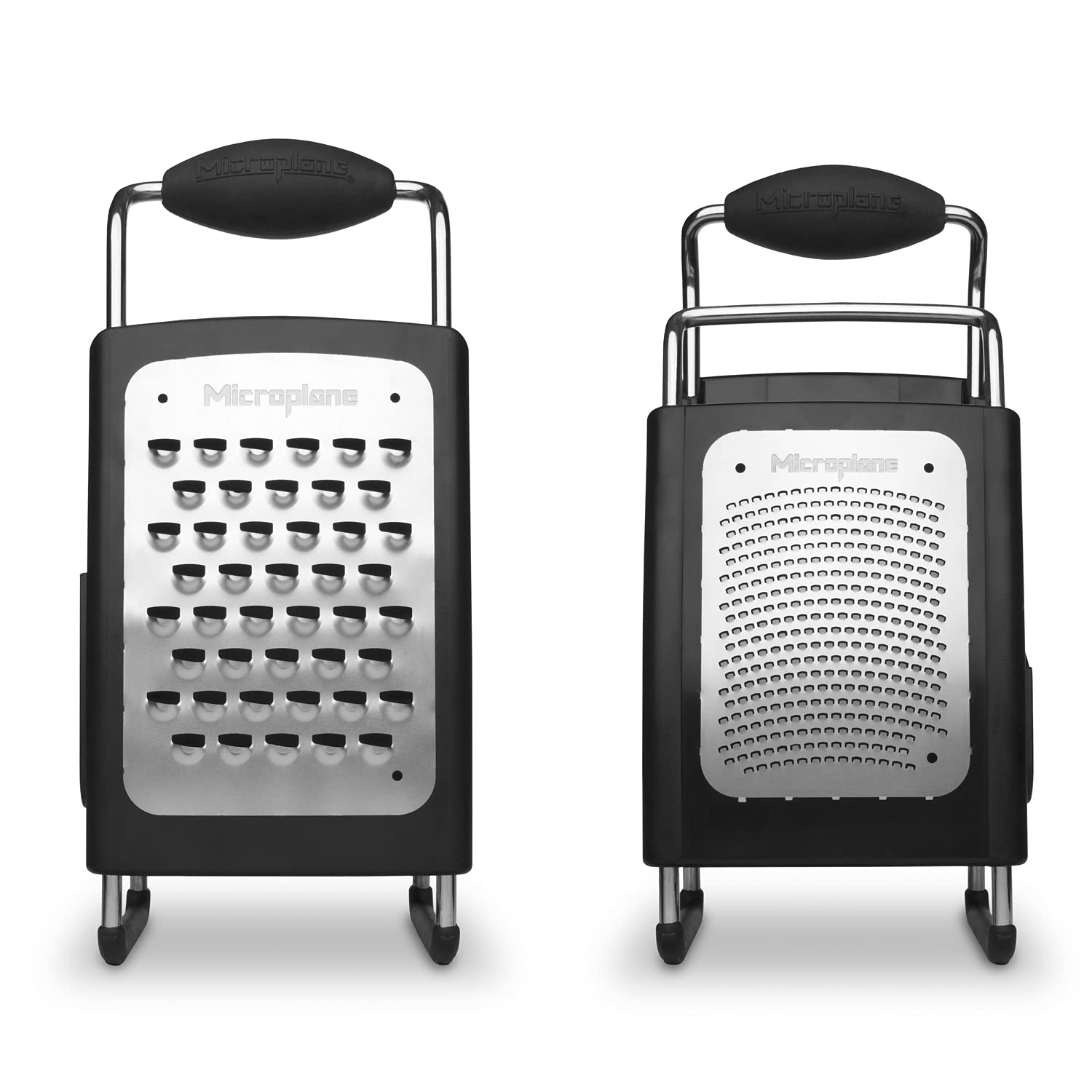 Microplane four‑sided box grater ribbon blade for curls and shredding