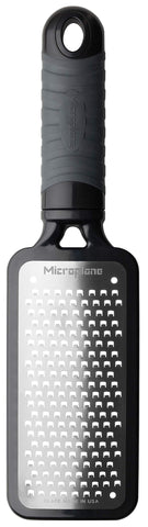Microplane Home Series coarse grater front view with ultra-sharp USA blades for precise grating