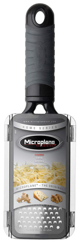 Microplane Home Series grater stored flat for easy kitchen organization