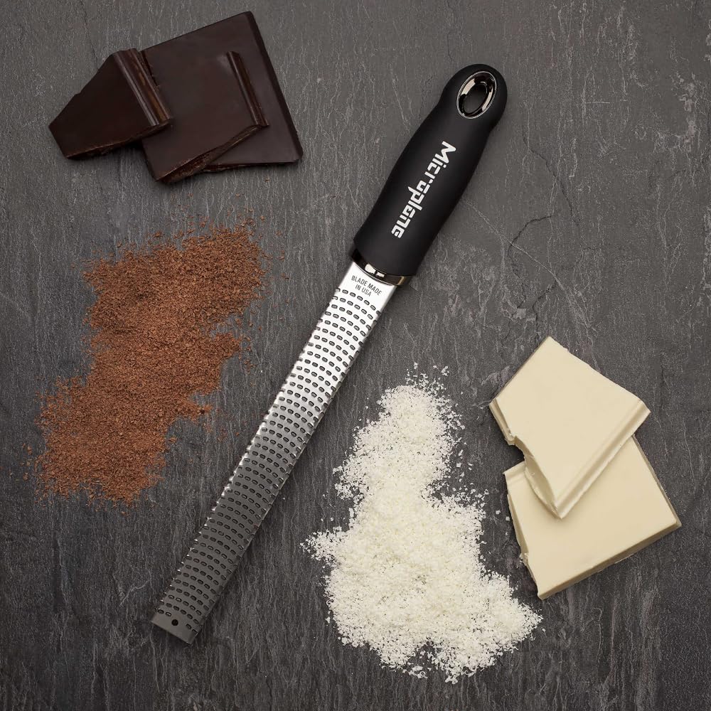 Microplane Premium Classic Zester cleanup ready; dishwasher safe for convenient care.