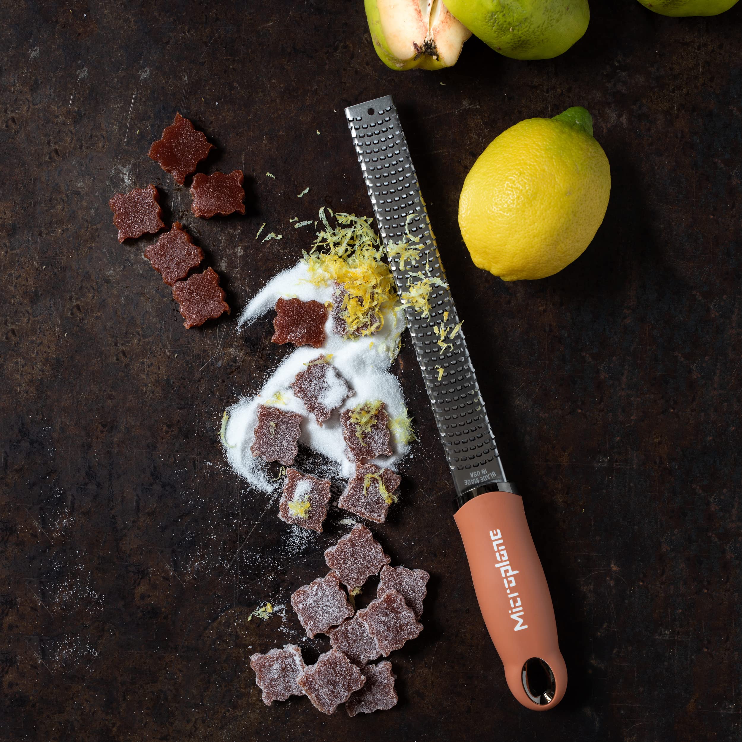 Microplane Premium Classic non-scratch end tabs protect countertops