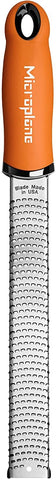 Microplane Premium Classic Zester Grater blade close-up showcasing surgical-grade stainless steel
