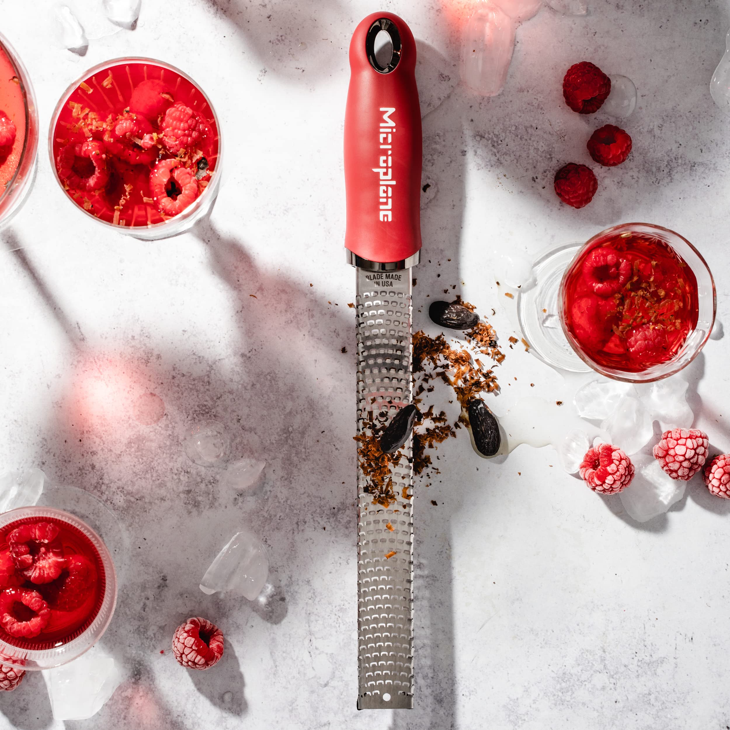 Microplane Premium Classic Zester on magnetic strip for easy storing