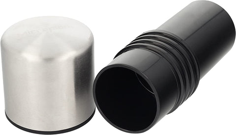 Microplane Spice Mill airtight compartment keeps unused spices fresh.