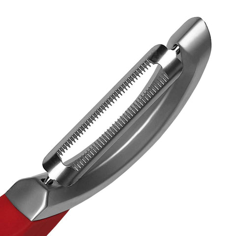 Swivel blade at 30 degrees enabling effortless peeling from either hand.