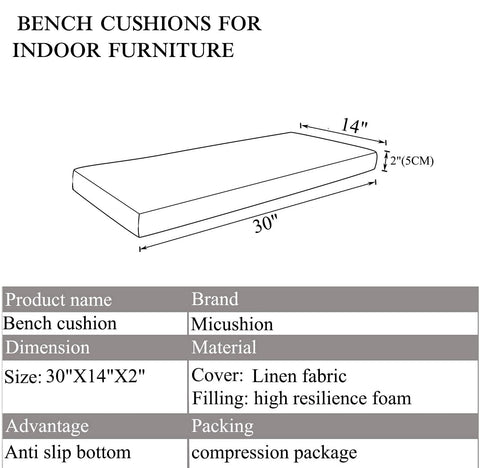 Linen fabric cover by MICUSHION with moisture absorption and breathability