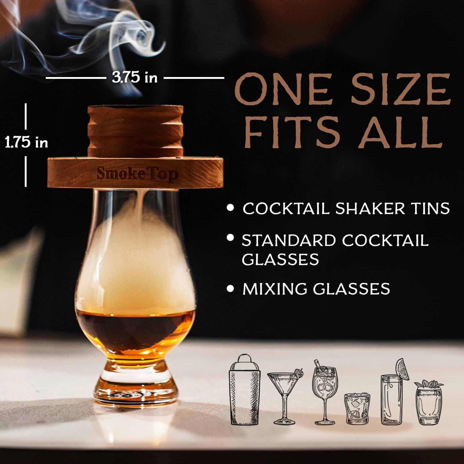 Middleton Mixology SmokeTop oak chips close-up for balanced vanilla smoke