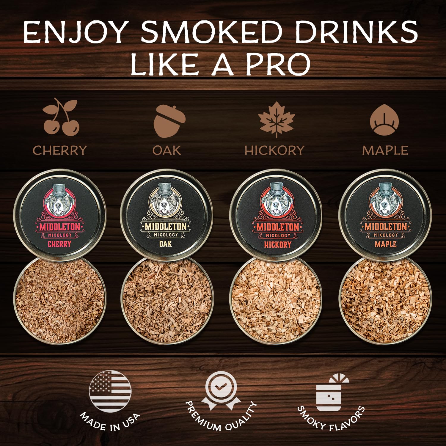 Oak wood chips from SmokeTop deliver balanced finish to cocktails.