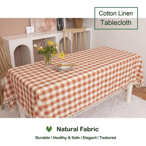Midsummer Breeze tassel-edged tablecloth adds decorative flair for gatherings