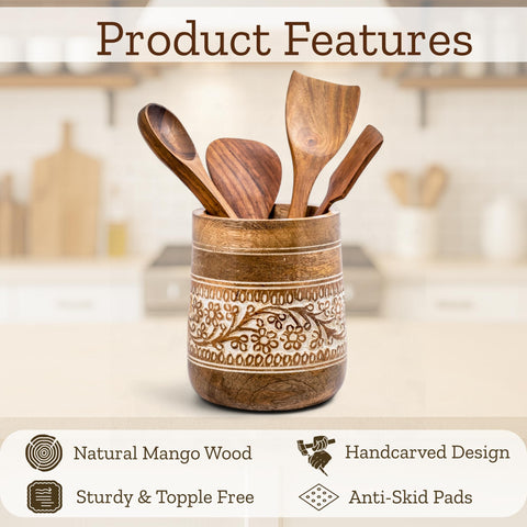 Mie Creations floral handcarving detail highlights artisanal craftsmanship.