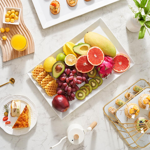 MIECOO fruit, cheese, and dessert platter with ample space for assortments