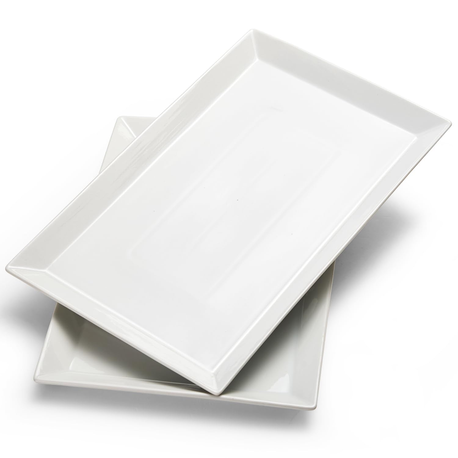 MIECOO large serving platter set of two with expansive surface for appetizers and desserts