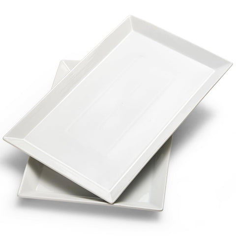 MIECOO large serving platter set of two with expansive surface for appetizers and desserts