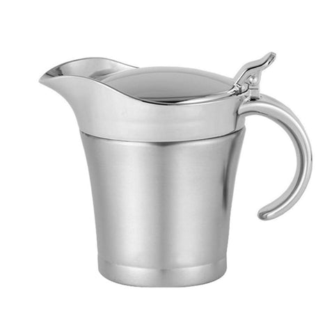 Miecux double insulated gravy boat with closed lid keeps sauce warm for serving