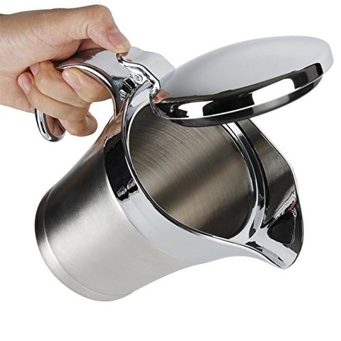 Miecux gravy boat side view highlighting the handle for control