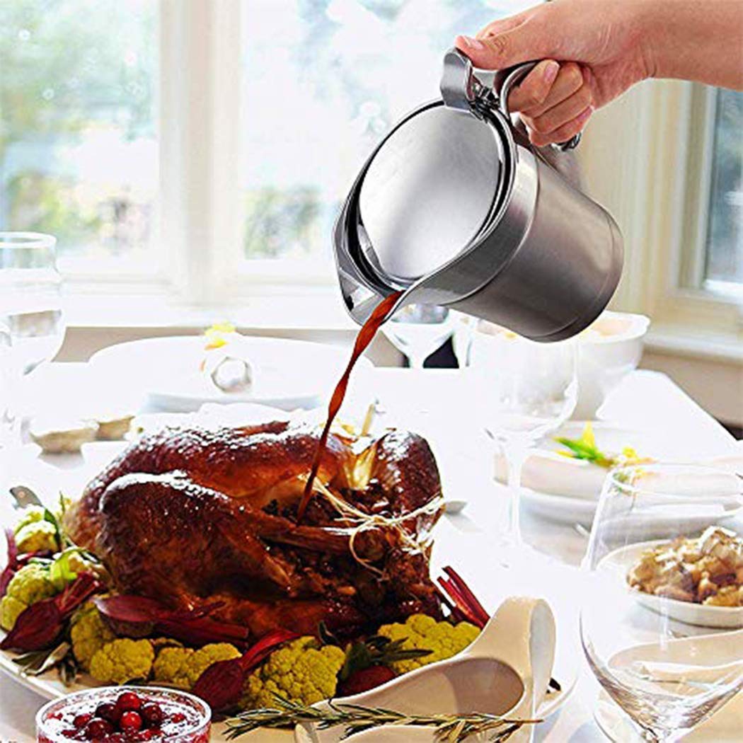 Miecux stainless steel gravy boat versatile sauce service