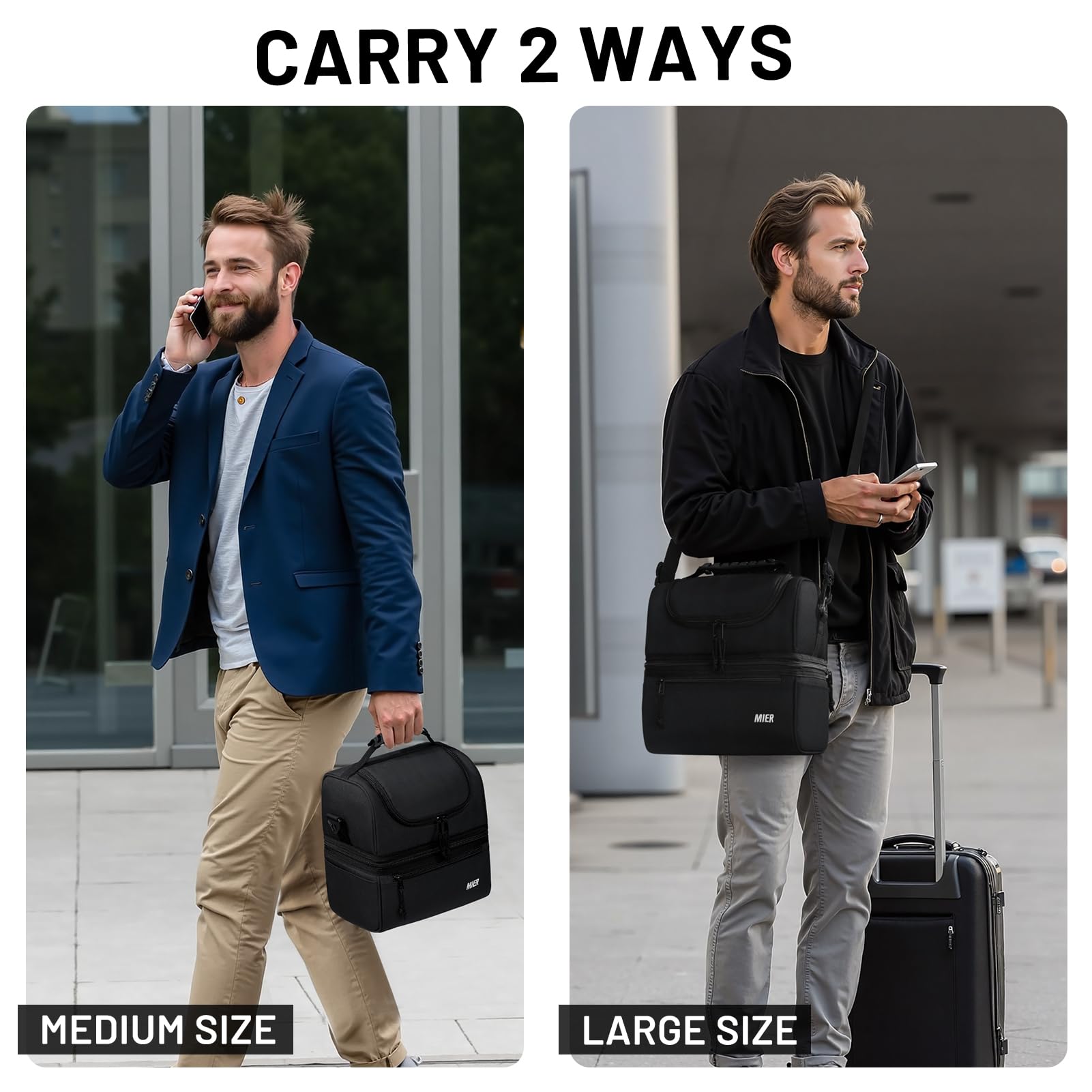 MIER compact interior helps fit full workday meals.