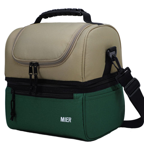 MIER adult lunch box top opening for quick access to snacks and fruit