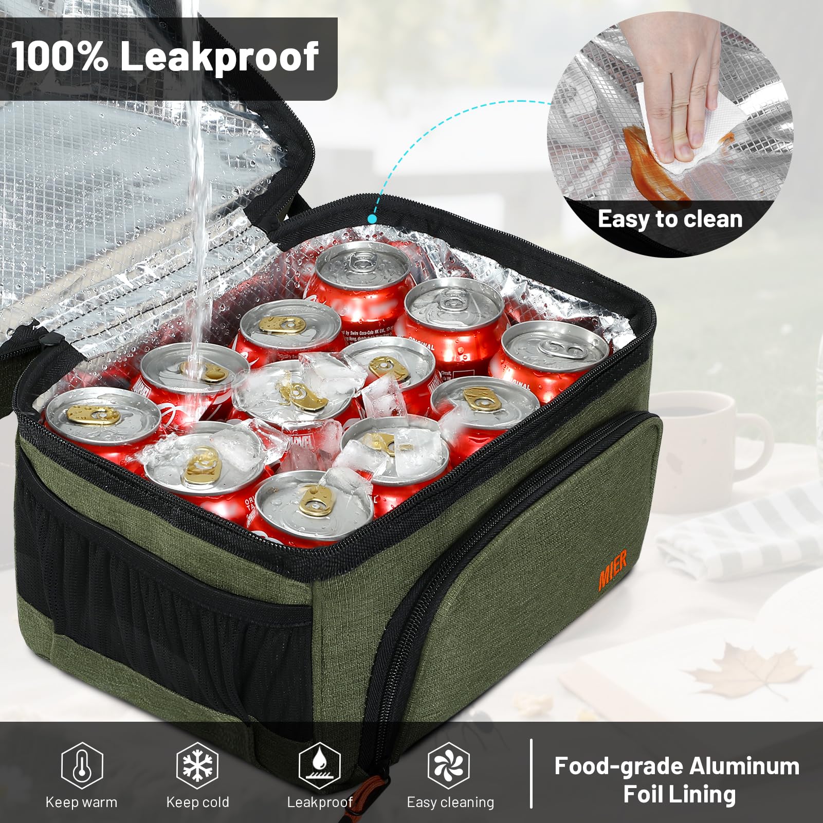MIER rear pouch with hook-and-loop closure for quick, organized items