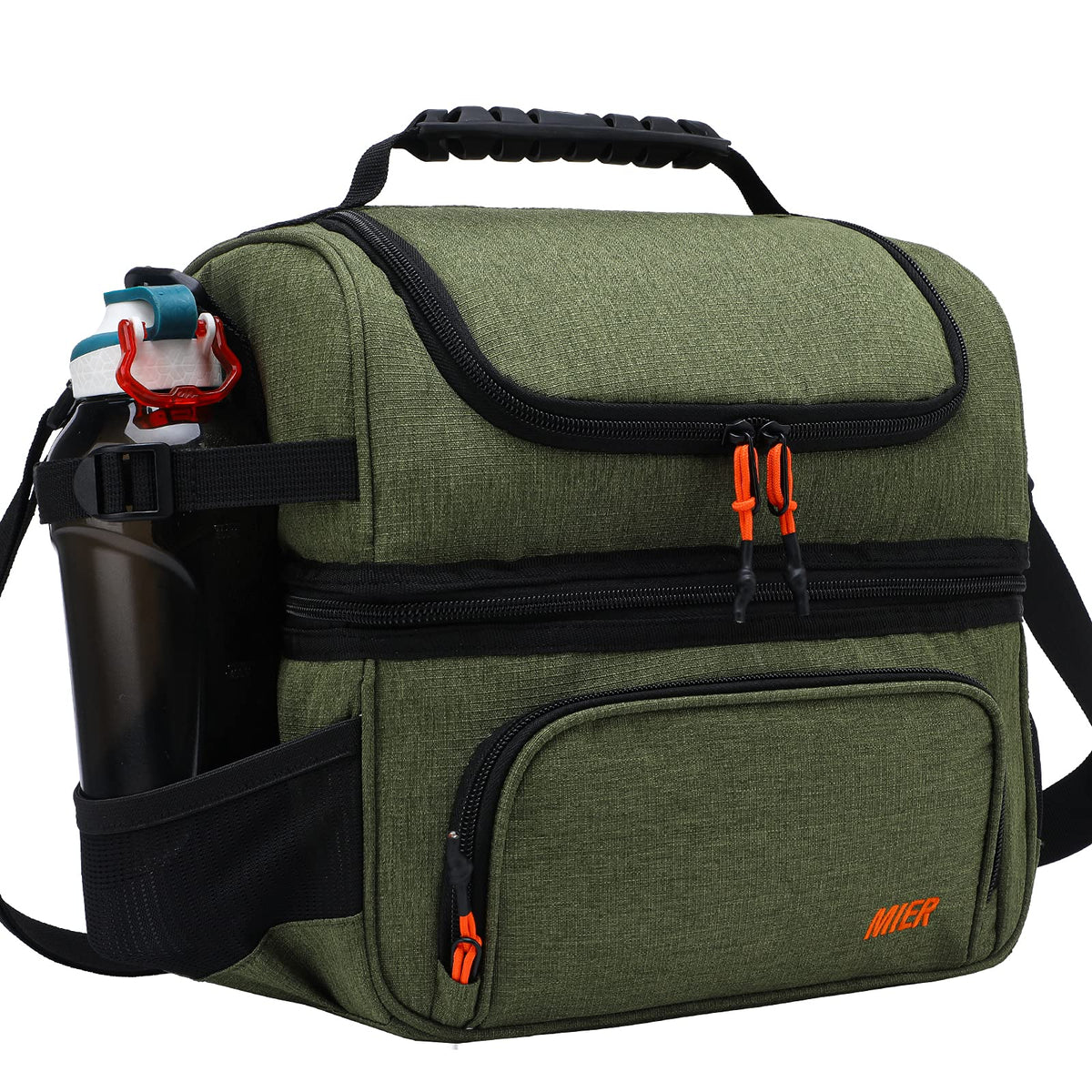 MIER dual compartment lunch bag top dry section for easy snack access during travel
