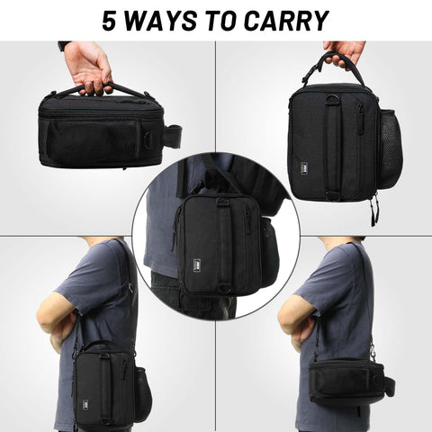 MIER lunch bag with detachable shoulder strap for hands-free commuting.