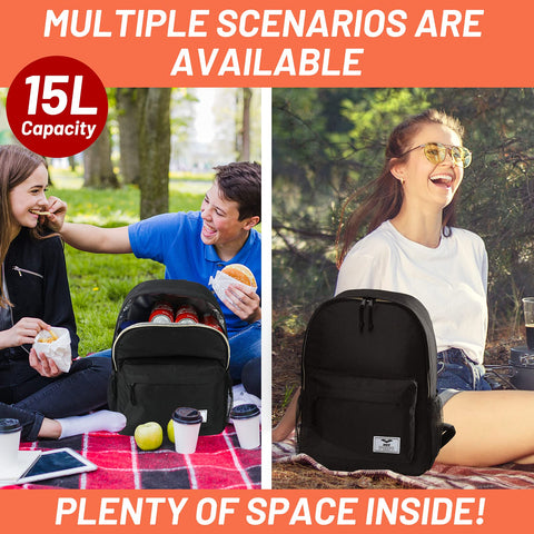 MIER insulated backpack cooler lightweight 0.8 pounds for easy transport