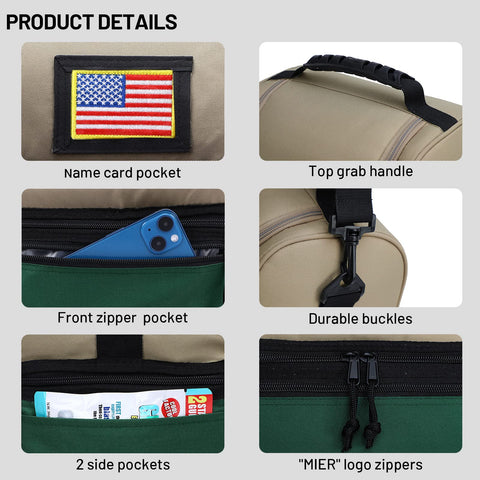 MIER lunch bag shoulder strap offers comfortable hands-free carrying