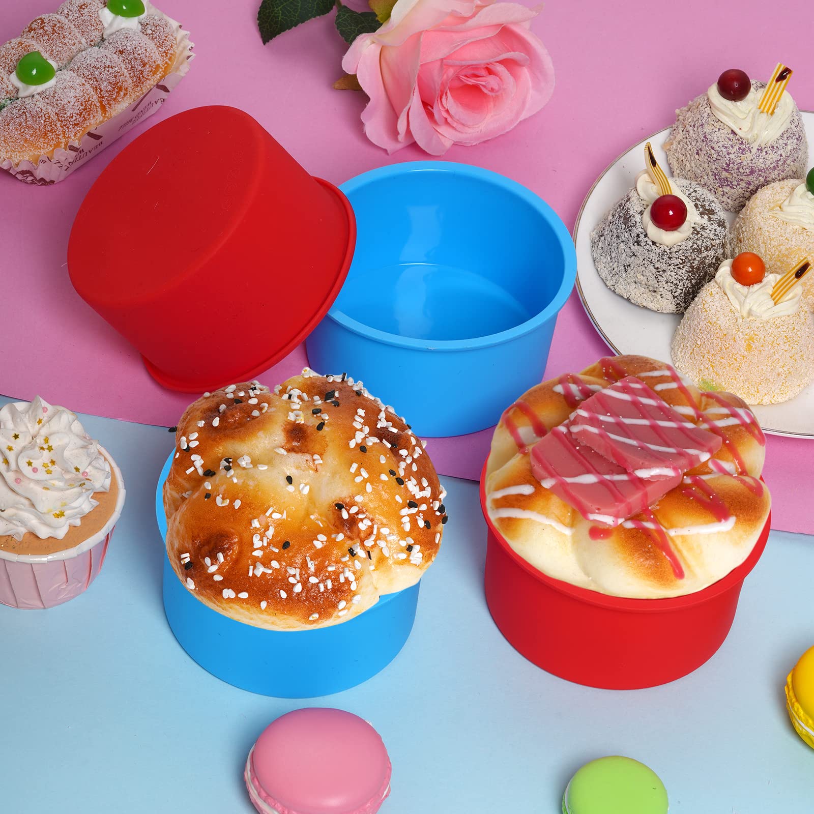 Mifengda kitchen baking molds round blue offer compact storage and durability.