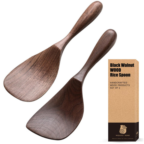 Migaku Home black walnut spoons flat design ideal for precise stirring