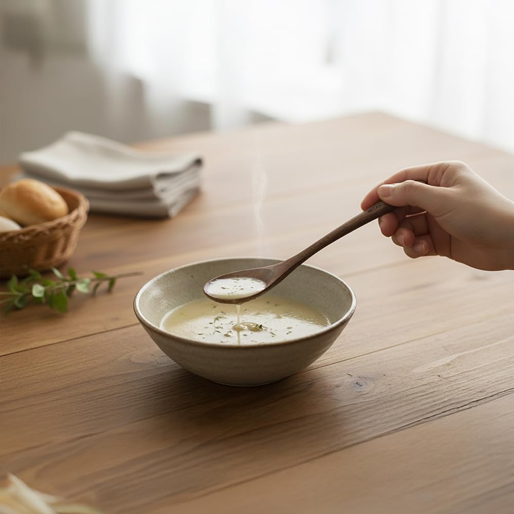 MIGAKU HOME spoons in use with cereal for portion control.