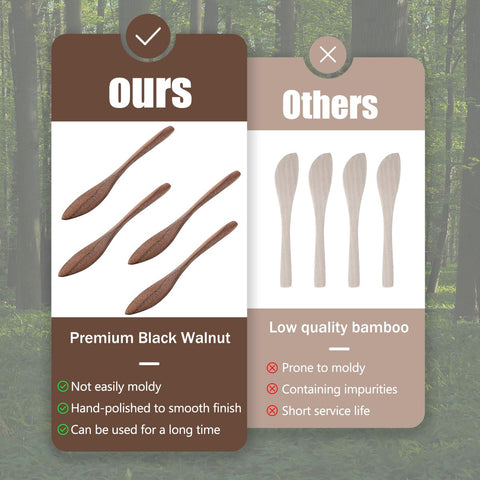 MIGAKU HOME sustainable-wood butter knife set emphasizes eco-friendly dining.