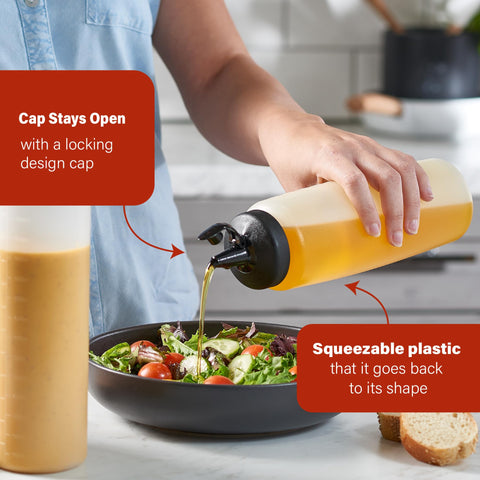 MIGHTY STRONG dishwasher-safe condiment bottle for quick cleanup