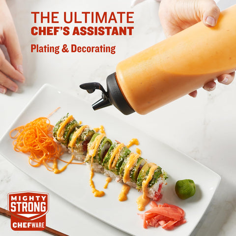 MIGHTY STRONG snap cap keeps sauces secure during storage and travel