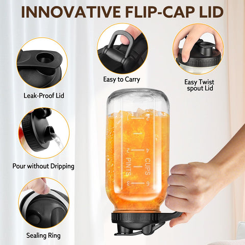 Mihlapi glass pitcher wide mouth eases cleaning and ice infusion
