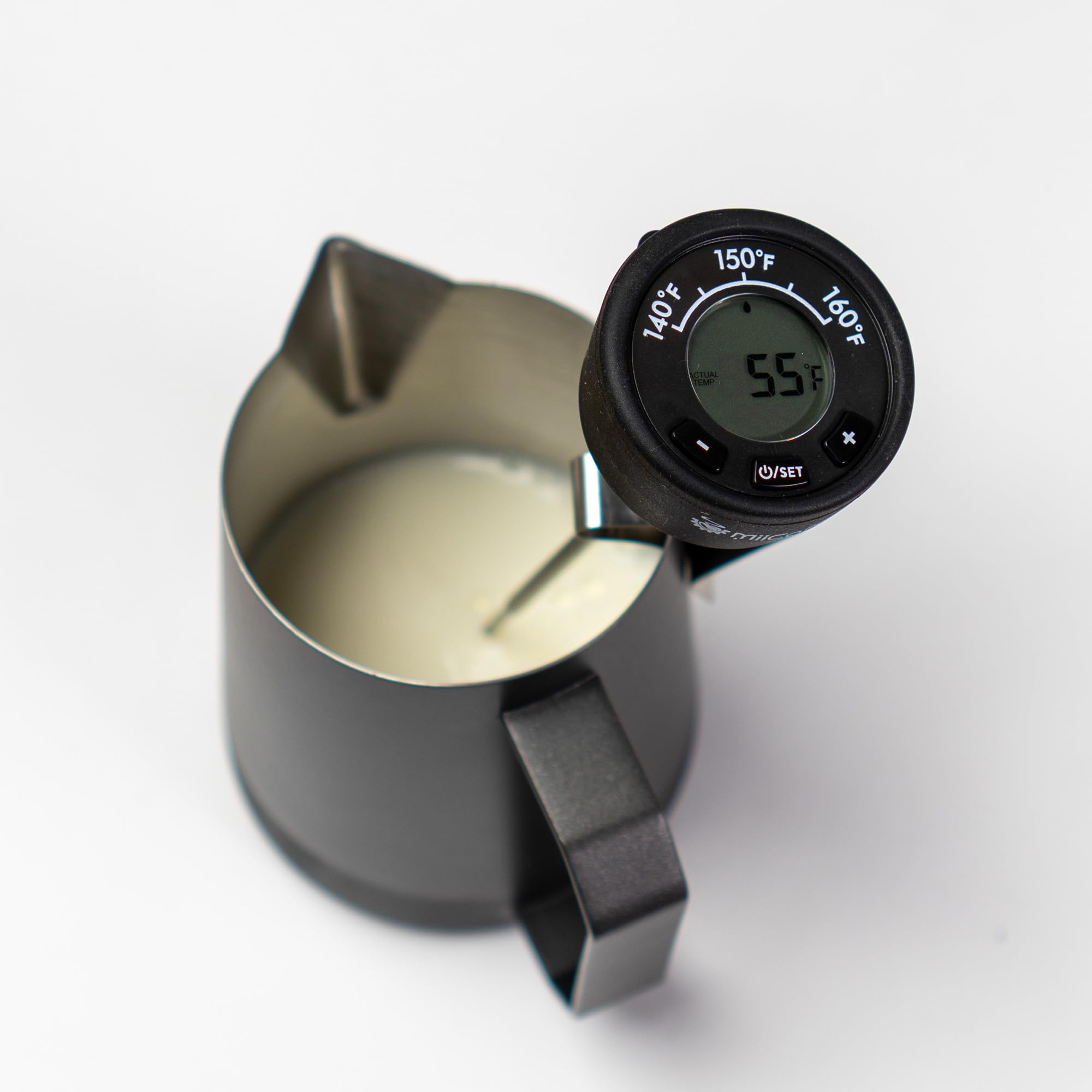MiiCoffee presets offer five temps for easy steamed milk control.