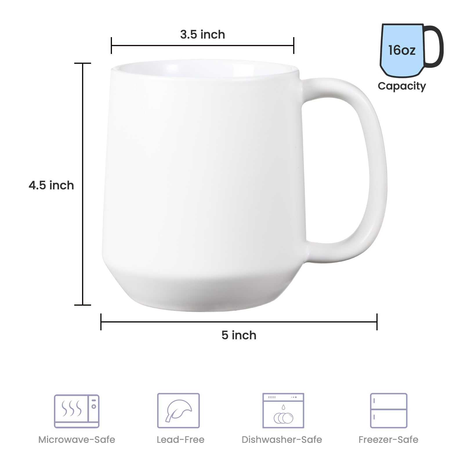 Miicol ceramic porcelain mug suitable for home or office use.
