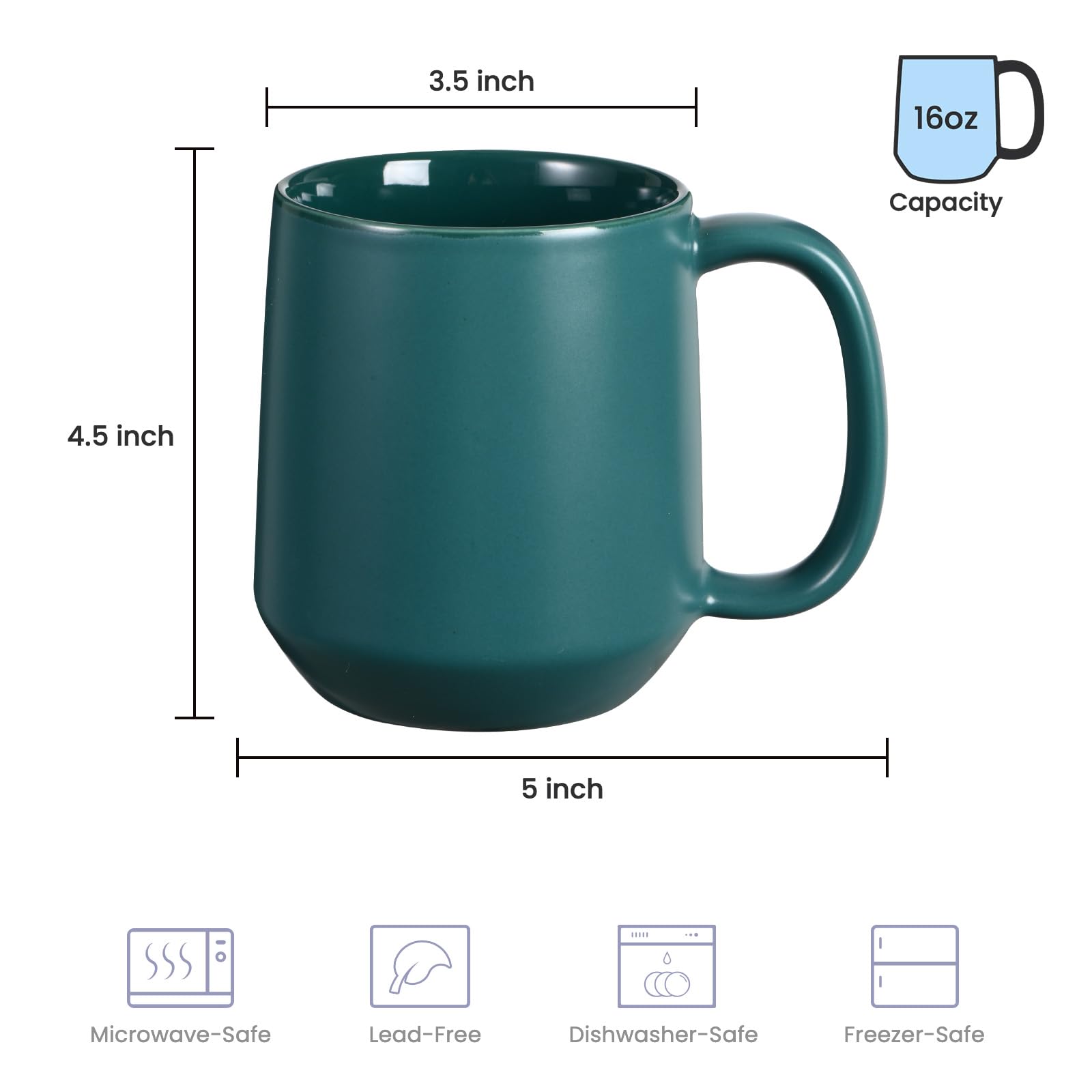 Miicol mug with grooved bottom insulation to keep beverages warm longer