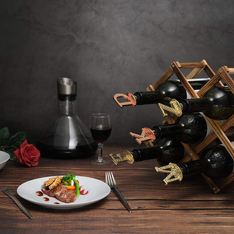 Miicol elegant gold wine stopper on a dining table for a sophisticated look