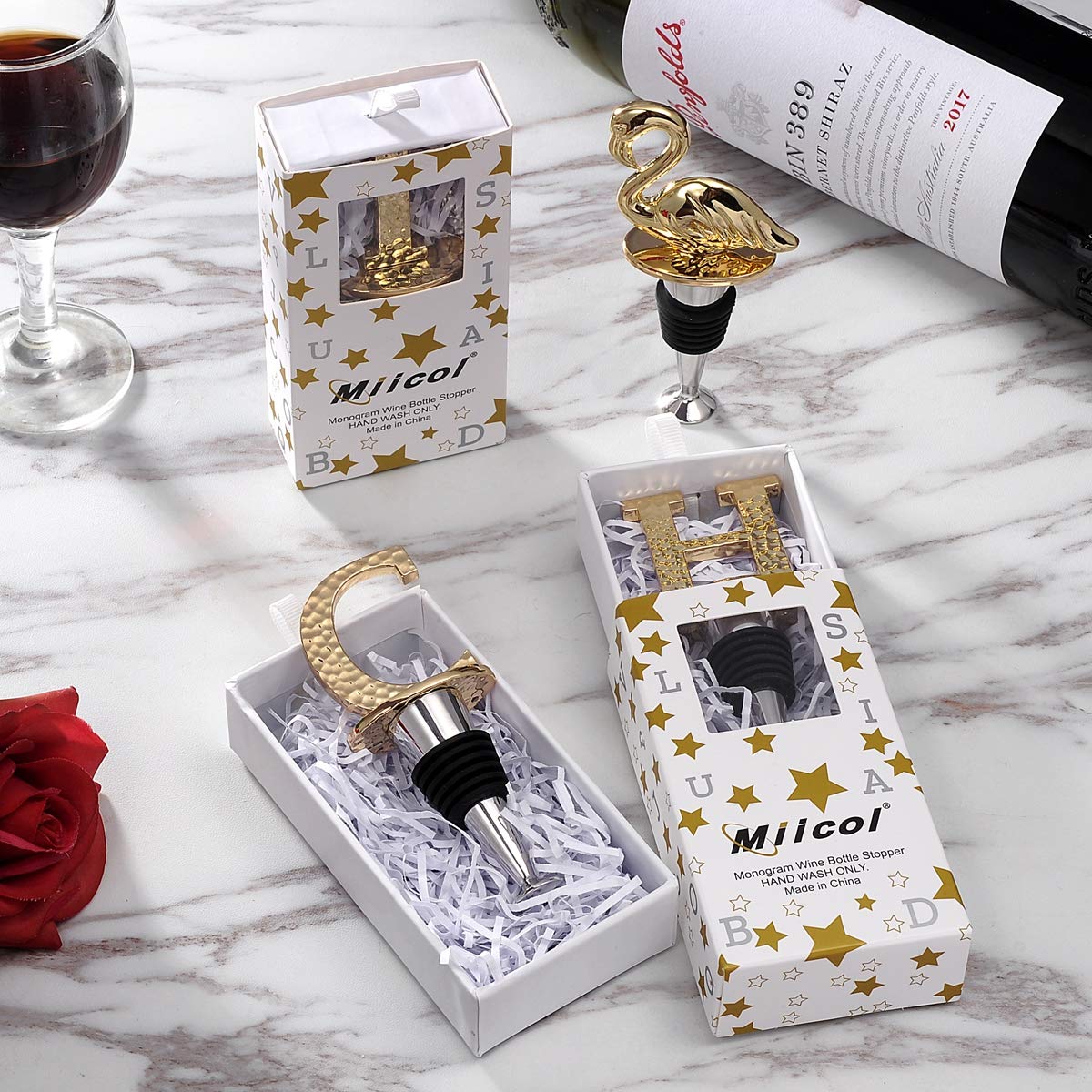 Miicol gold wine stopper delivers a tight seal to protect freshness