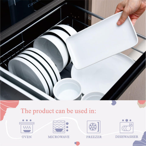 Miicol plates are microwave and dishwasher safe for convenient reheating and cleaning.