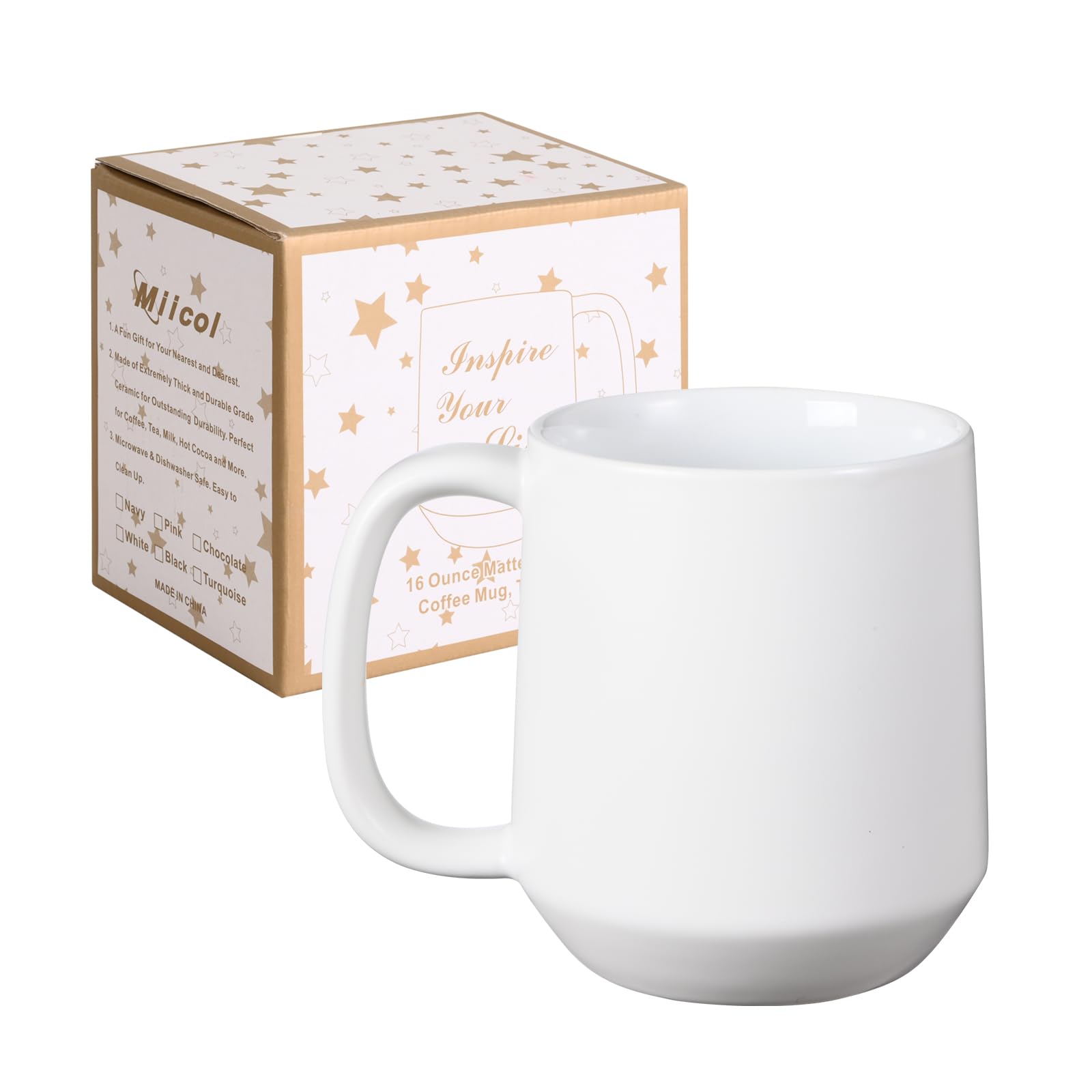 Miicol mug is microwave and dishwasher safe for convenience.