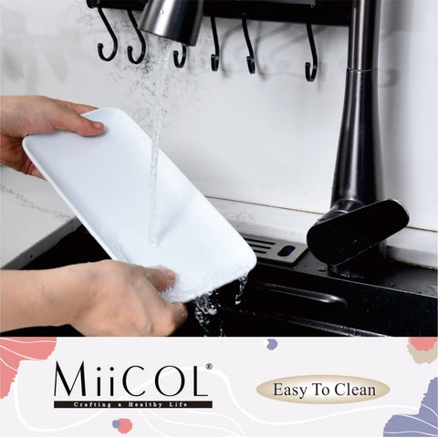 Miicol modern rectangular tableware adds contemporary elegance to dining tables.
