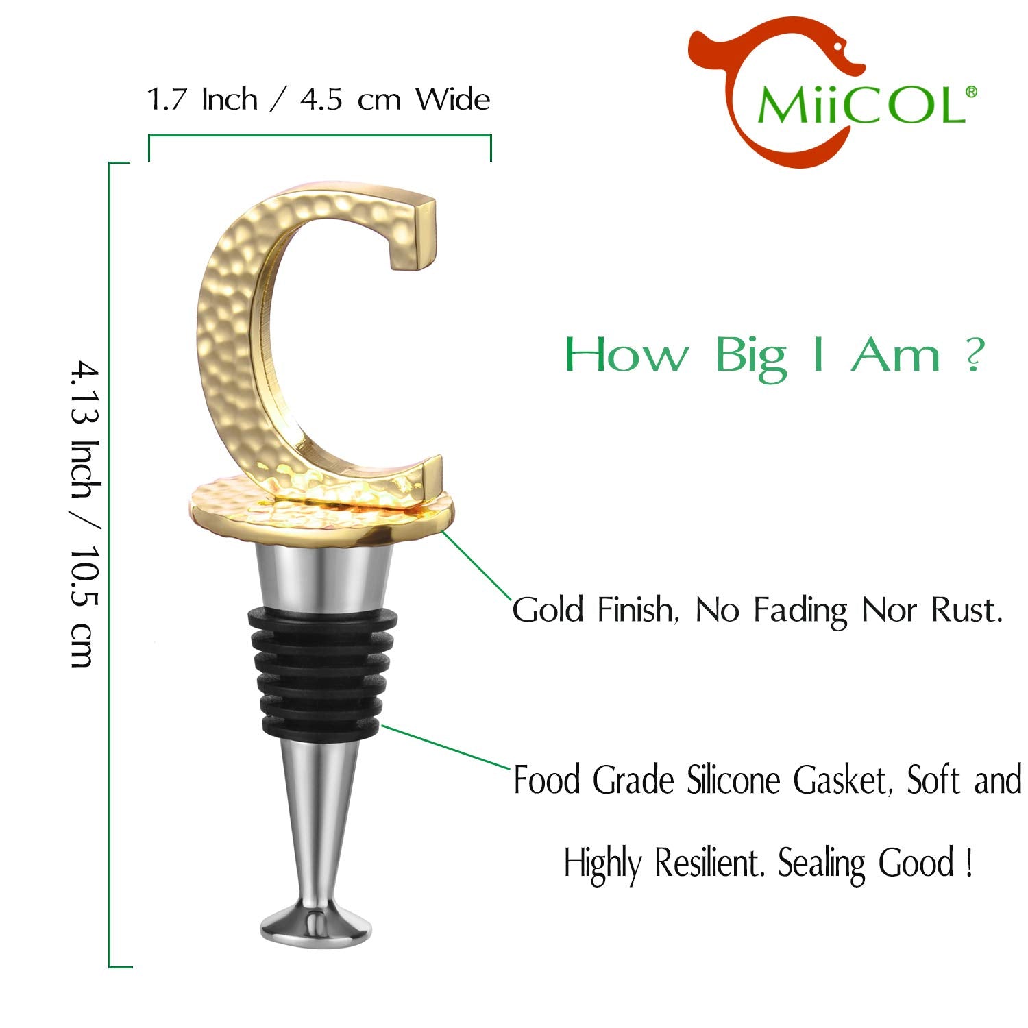 Miicol Prosecco Topper in gold plating seals bubbles while elevating the table setting